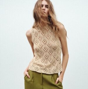 Zara Crochet Sleeveless Top